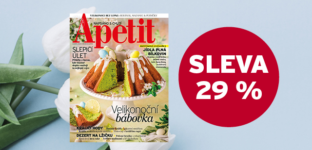 Předplatné časopisu Apetit + digitální verze ZDARMA  za 299 Kč