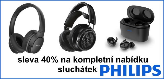 40% sleva na sluchátka PHILIPS 40% sleva na sluchátka PHILIPS