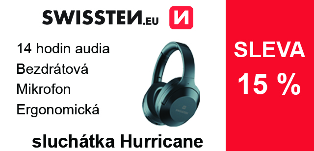 15 % na sluchátka SWISSTEN Hurricane 15 % na sluchátka SWISSTEN Hurricane