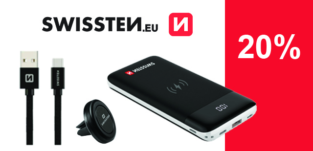 20 % na všechny produkty značky SWISSTEN 20 % na všechny produkty značky SWISSTEN