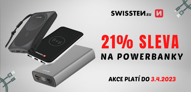 21 % sleva na všechny POWERBANKY 21 % sleva na všechny POWERBANKY