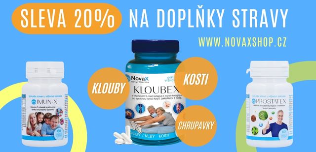 Sleva 20 % na celý sortiment českých doplňků stravy Sleva 20 % na celý sortiment českých doplňků stravy
