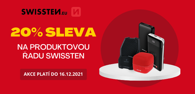 20 % sleva na produktovou řadu SWISSTEN 20 % sleva na produktovou řadu SWISSTEN