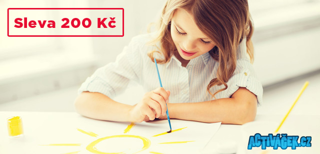 200 Kč sleva na nákup výtvarných, kreativních a školních potřeb 200 Kč sleva na nákup výtvarných, kreativních a školních potřeb