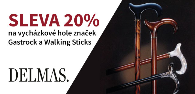 Sleva 20 % na vycházkové hole značek Gastrock a Walking Sticks Sleva 20 % na vycházkové hole značek Gastrock a Walking Sticks