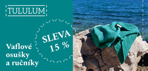 SLEVA 15 % na vaflové osušky a ručníky